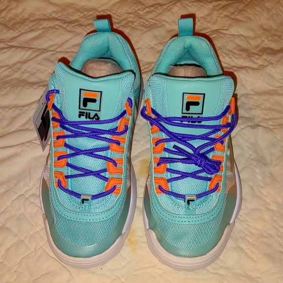 👣FILA Disruptor II 💖Monomesh Turquoise Sneakers footwear size 7 or 8 - Picture 8 of 14